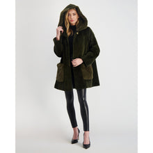 Women | Sheared Mink Parka | Olive Green