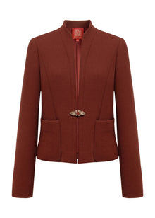 Wool Blazer | Wine Red