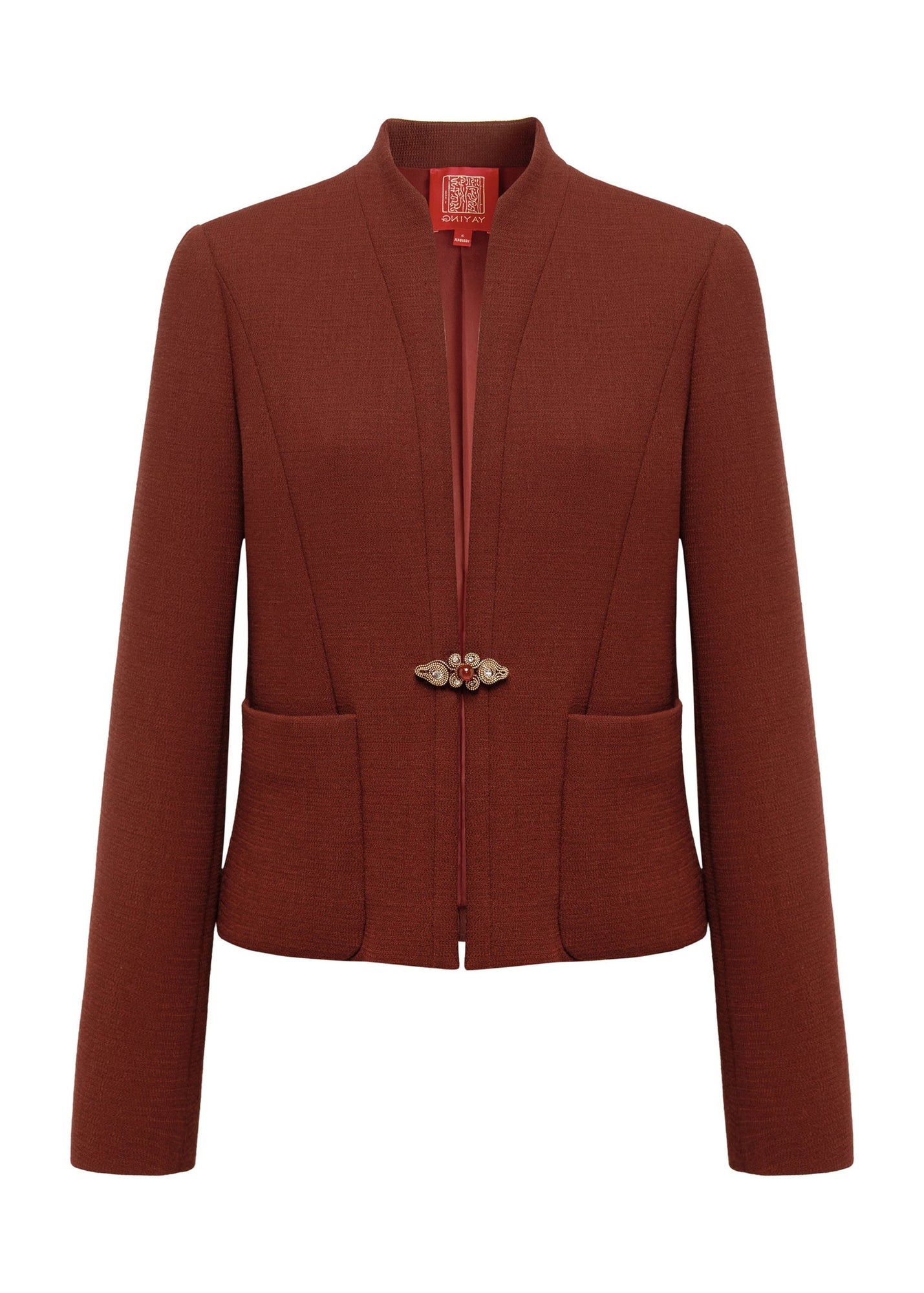 Wool Blazer | Wine Red