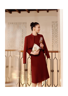 Wool Blazer | Wine Red