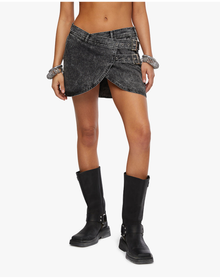 Wrap Skirt | Acid Wash