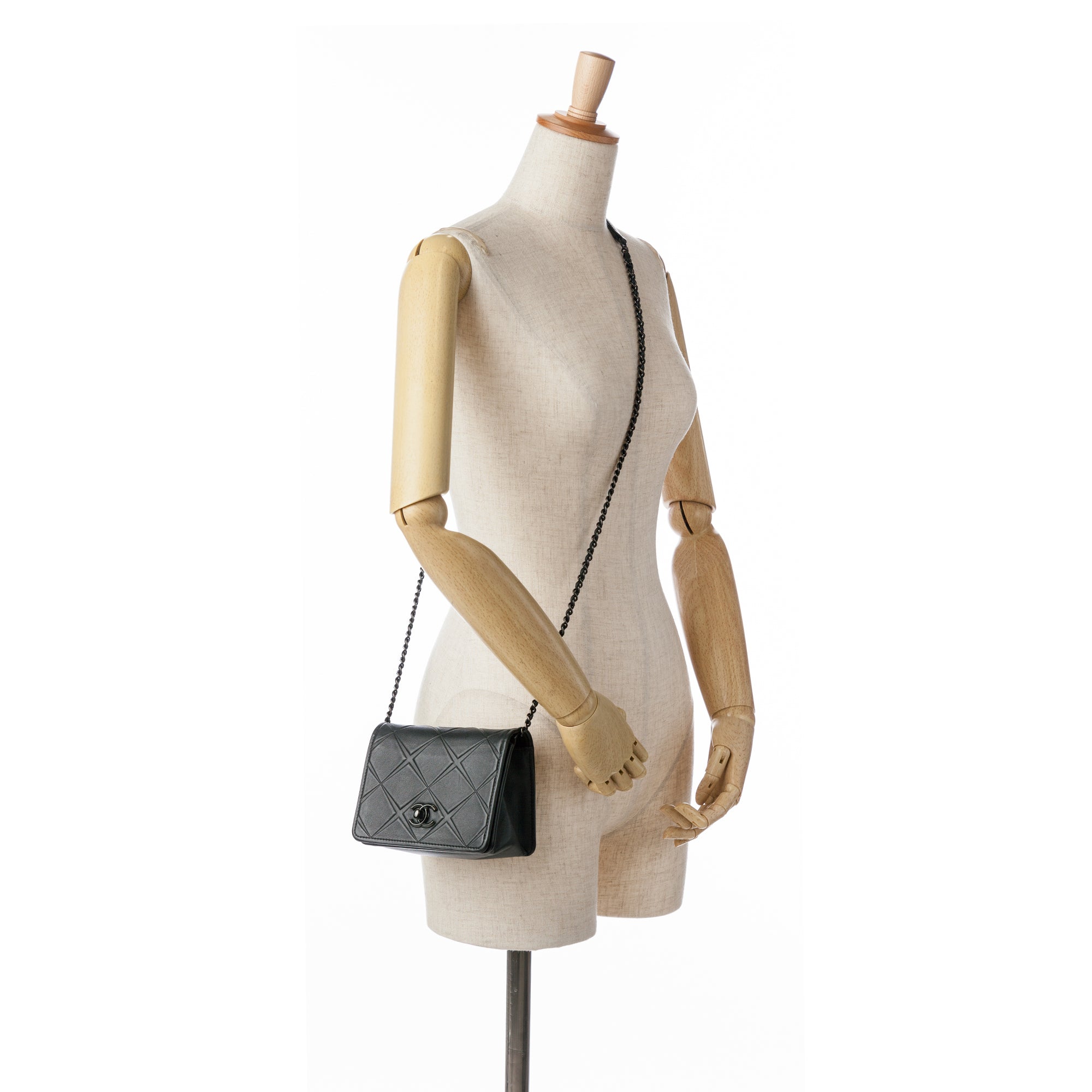 Chanel | Pre-Owned Mini Calfskin Propeller Flap | Black