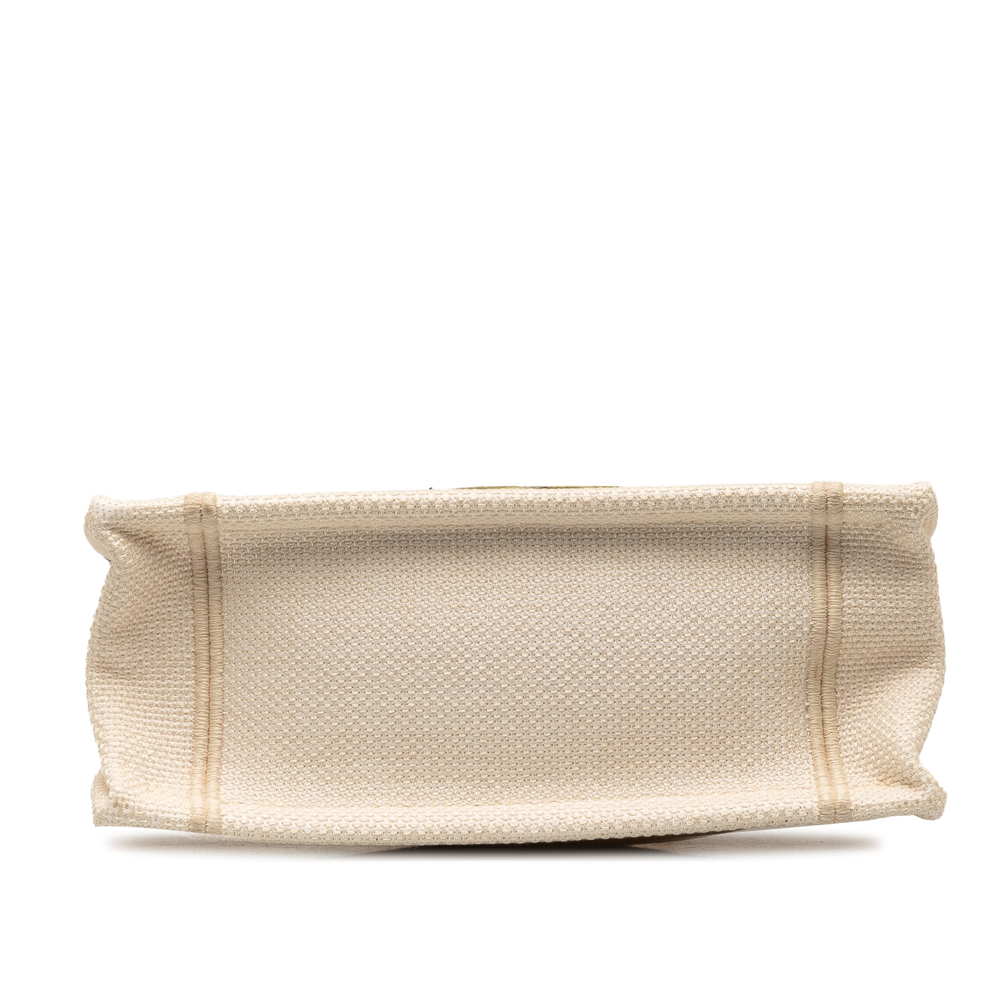 Dior | Pre-Owned Fleurs Bibliques Embroidery Vertical Book Tote | Brown/Beige