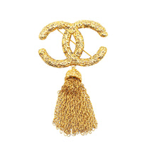 Chanel | Pre-Owned Gold Plated CC Fringe Brooch | Gold