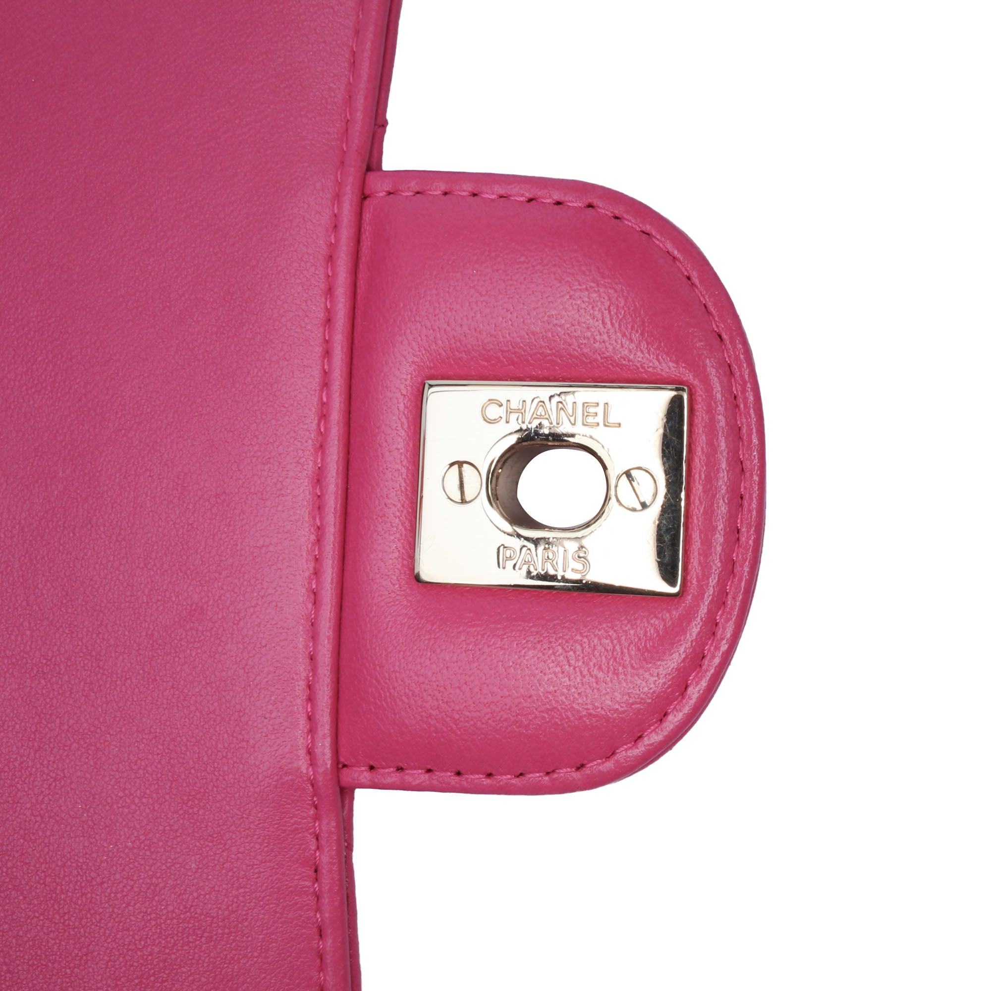 Chanel | Pre-Owned Mini Square Classic Chevron Lambskin Single Flap - I | Pink