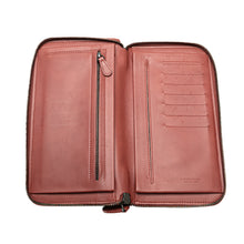 Bottega Veneta | Pre-Owned Intrecciato Zip Around Long Wallet | Red