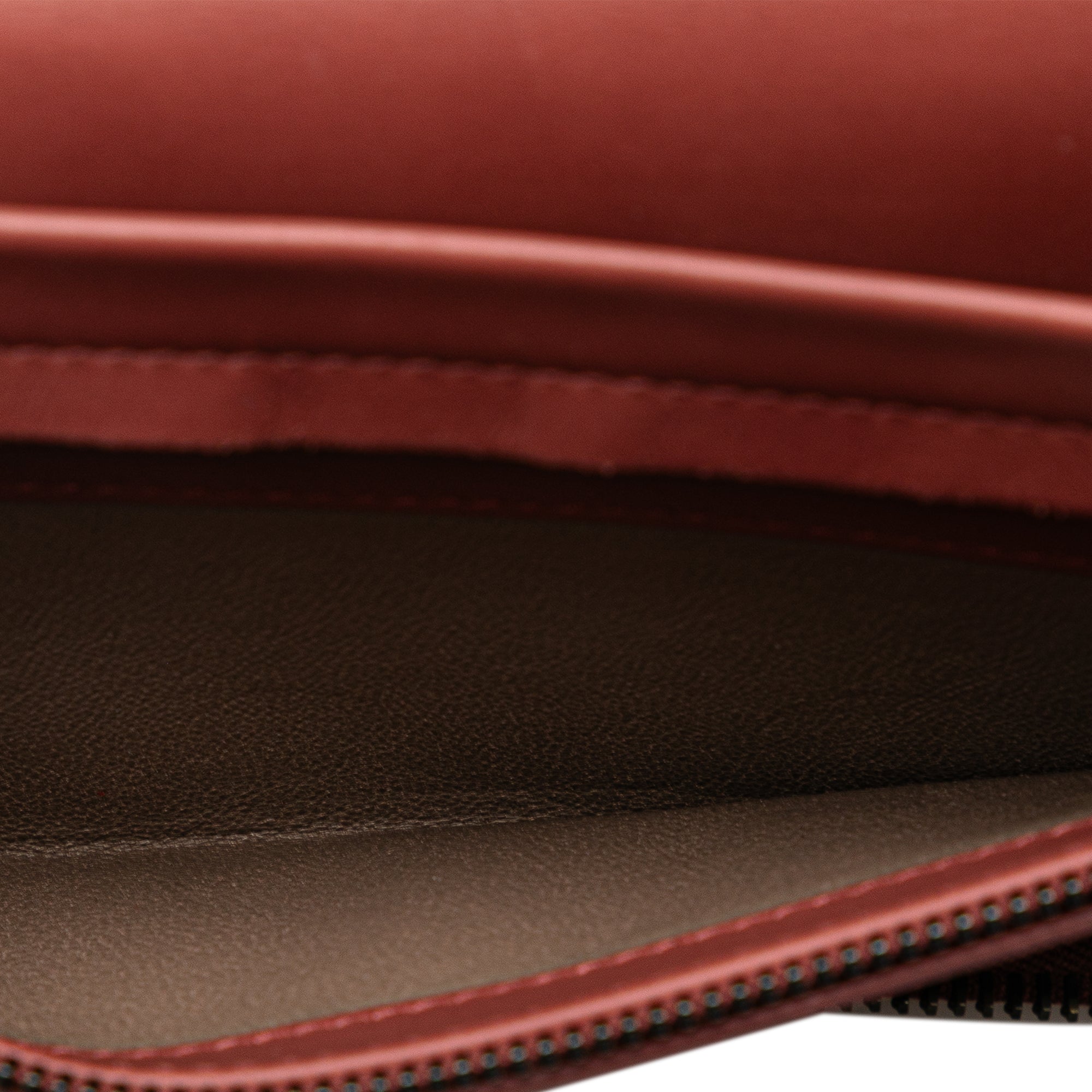 Bottega Veneta | Pre-Owned Intrecciato Zip Around Long Wallet | Red