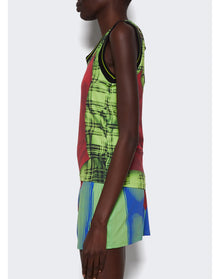 Y/Project | Women | Jean Paul Gaultier Trompe-l'oeil Lingerie Tank Top | Red x Green