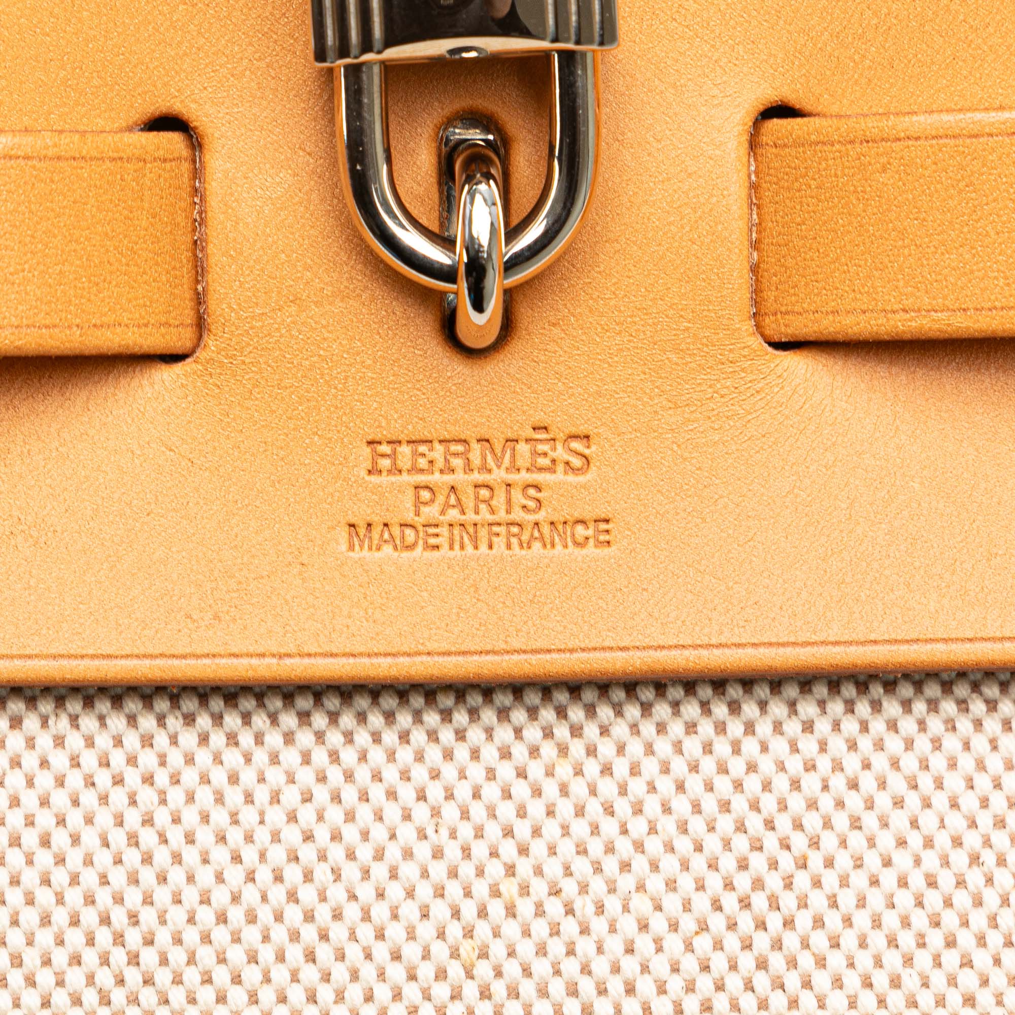Hermes | Pre-Owned Toile Herbag MM | Brown/Beige