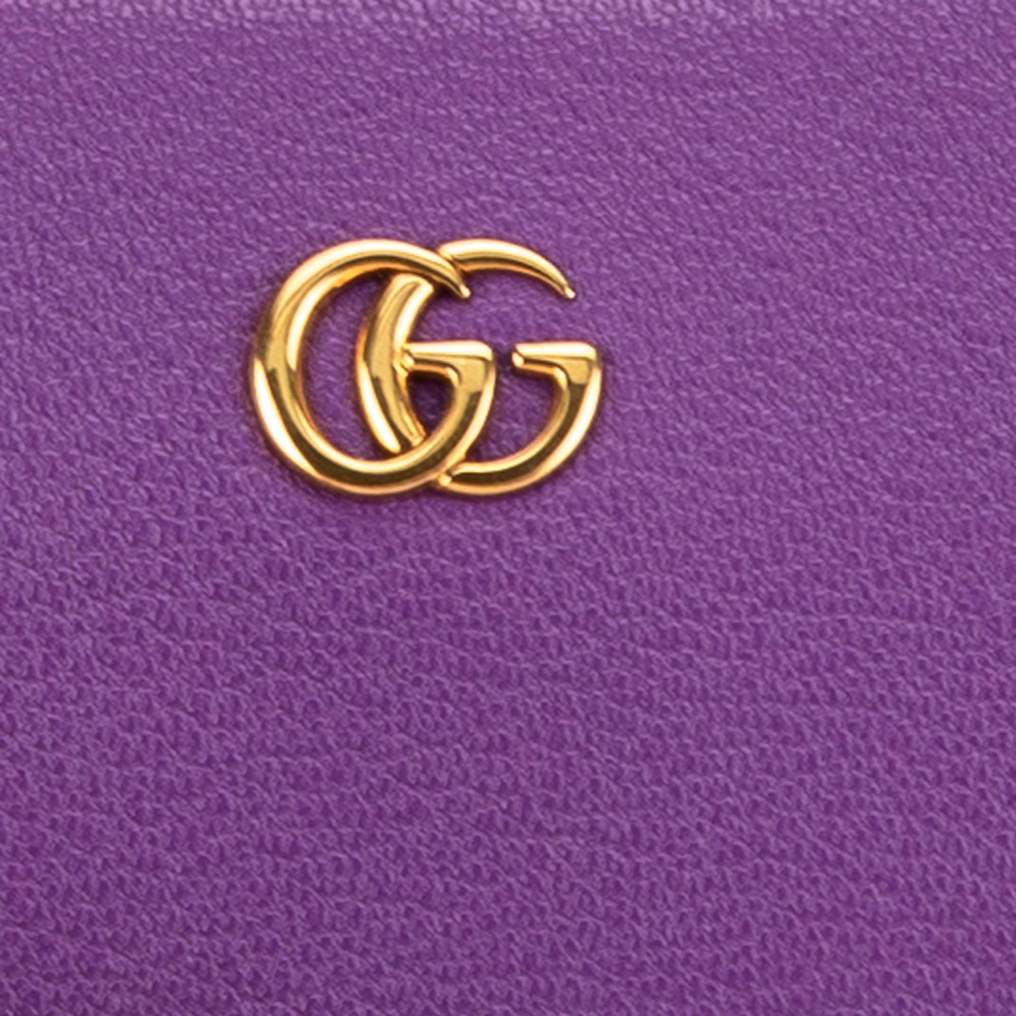 Gucci | Pre-Owned Mini Leather Aphrodite Shoulder Bag | Purple
