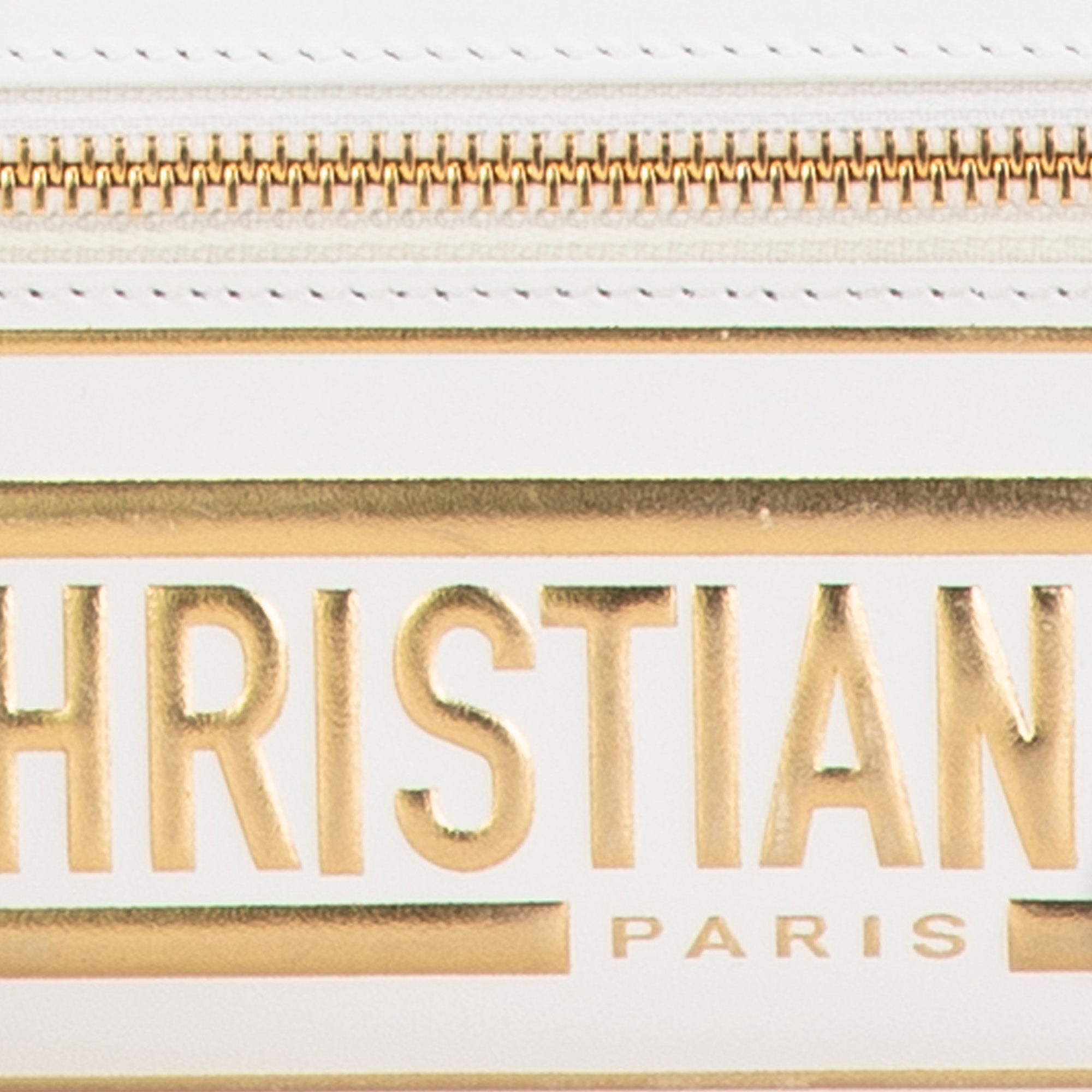 Dior | Pre-Owned Medium Padded Etoile Leather Vibe Zip Bowling Bag | Gold