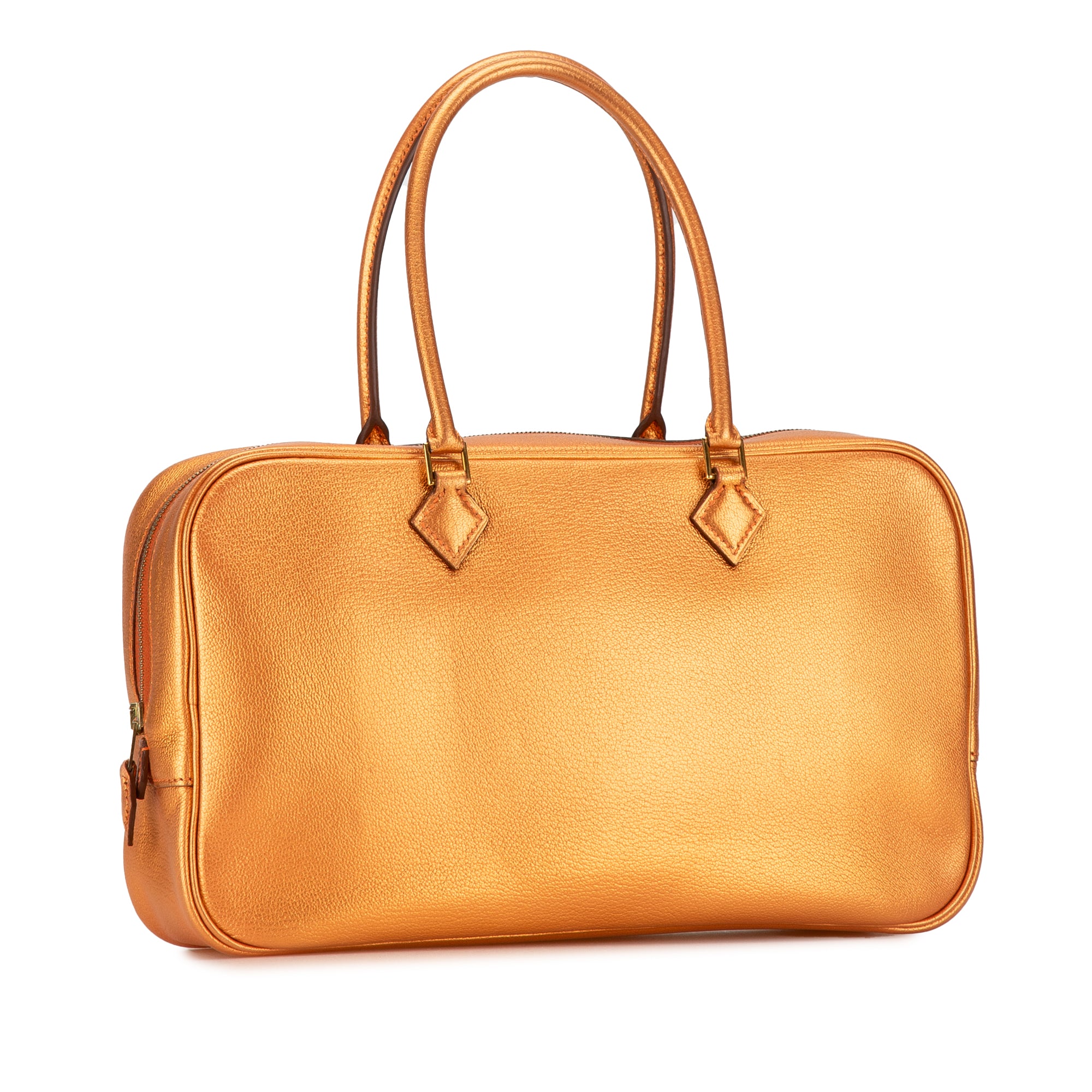 Hermes | Pre-Owned Metallic Chevre Coromandel Plume Elan 28 | Orange