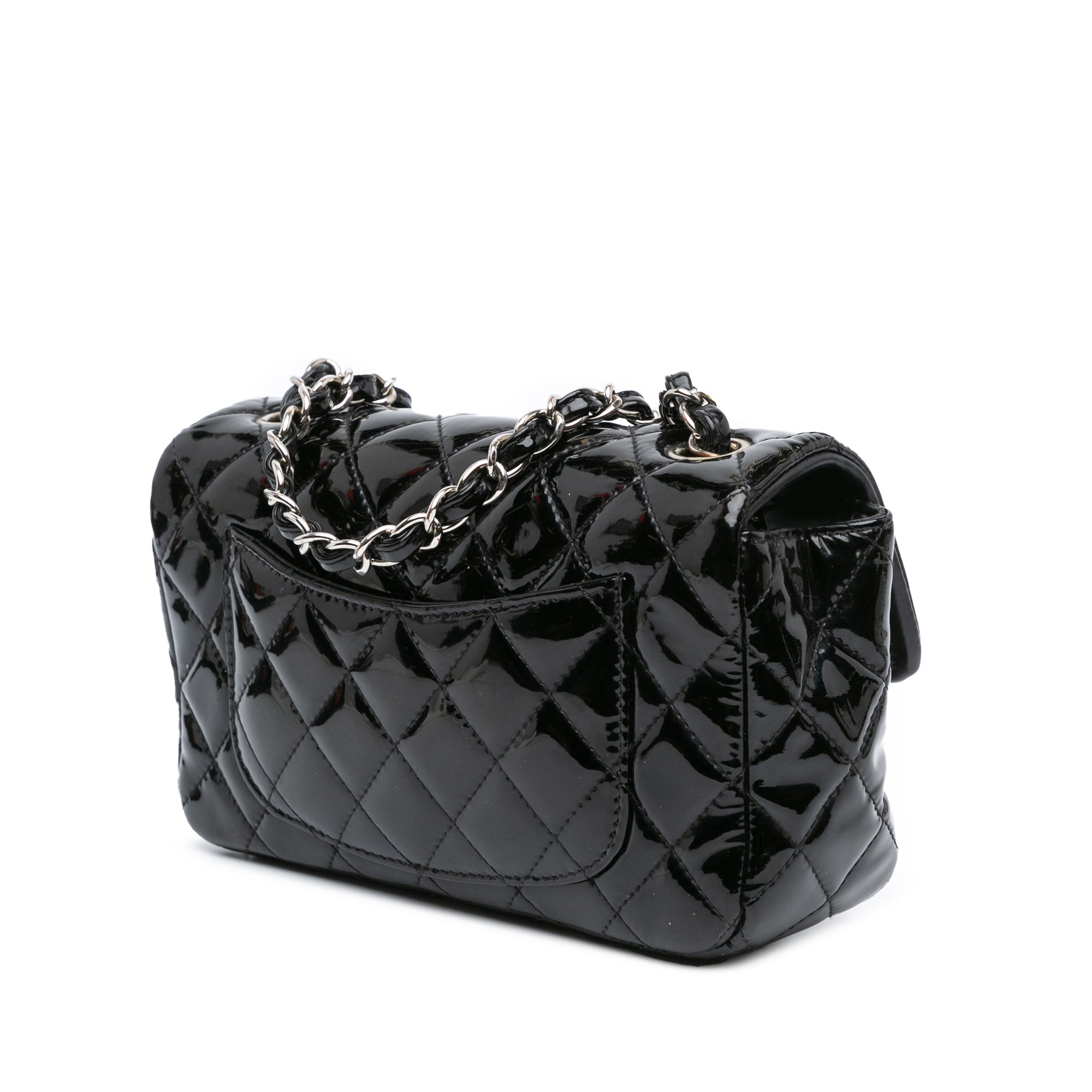 Chanel | Pre-Owned Mini Rectangular Classic Patent Single Flap | Black
