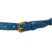 Prada | Pre-Owned Vitello Daino Canapa Open Convertible Tote | Blue