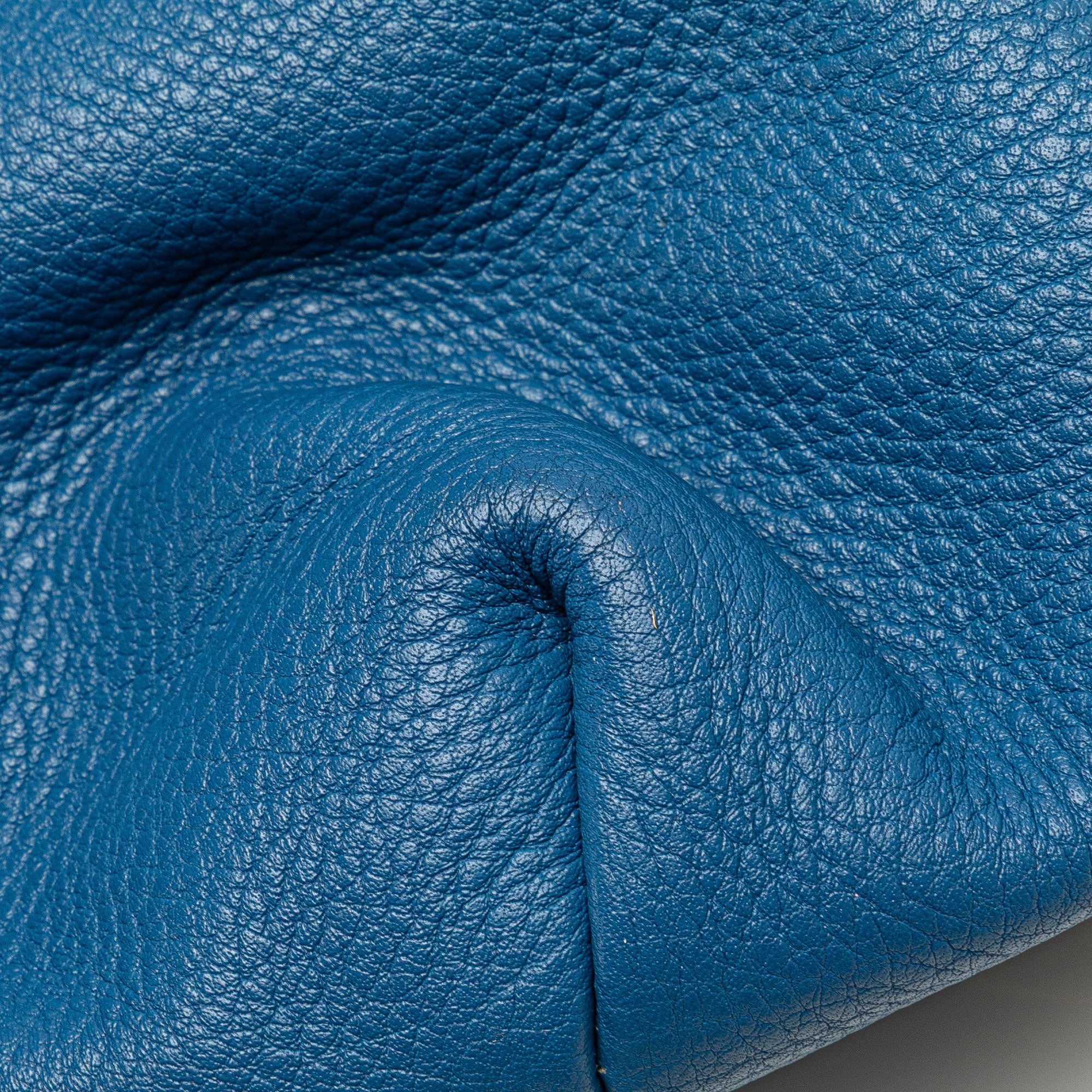 Prada | Pre-Owned Vitello Daino Canapa Open Convertible Tote | Blue