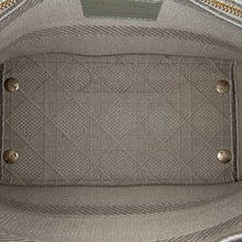 Dior | Pre-Owned Medium Canvas Cannage Lady D Lite - II | Gray/Light Gray