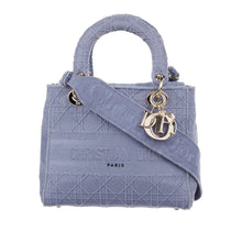 Dior | Pre-Owned Medium Canvas Cannage Lady D Lite | Purple/Light Purple