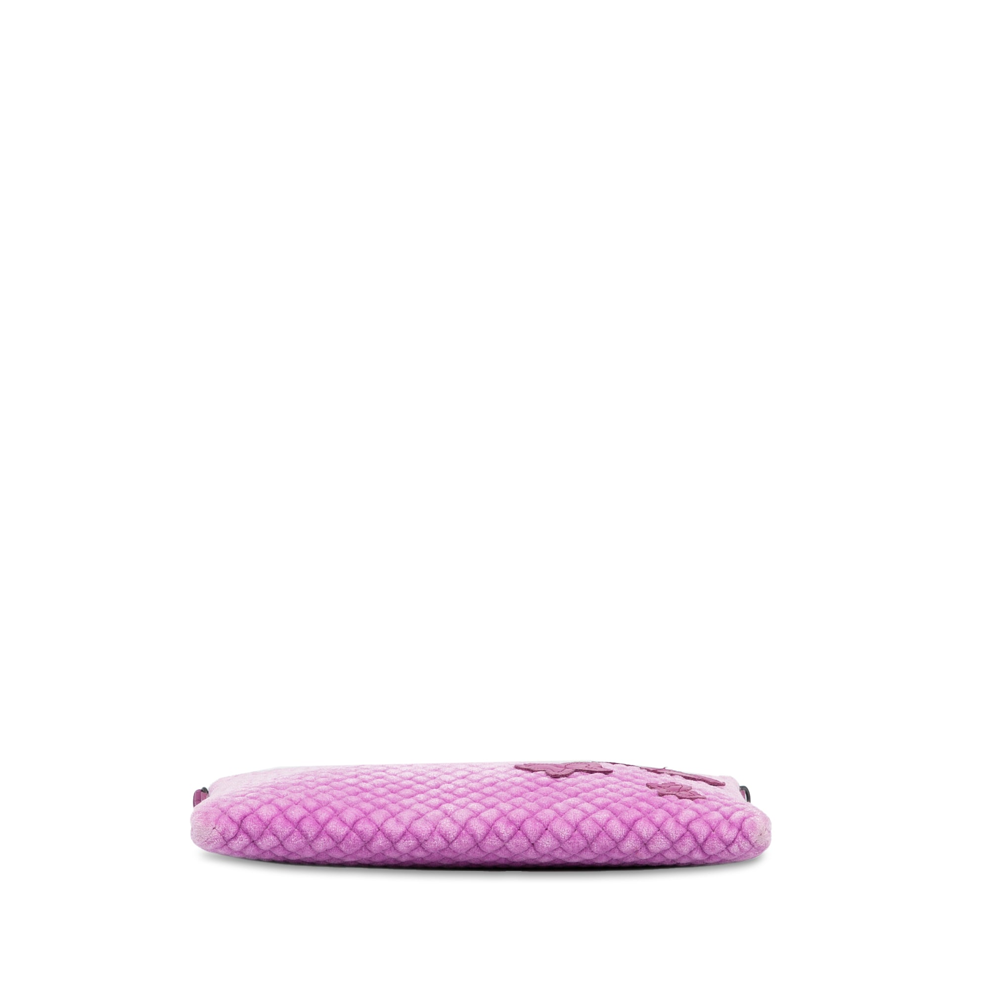 Bottega Veneta | Pre-Owned Intrecciato Butterfly Pochette Velvet Shoulder Bag | Purple