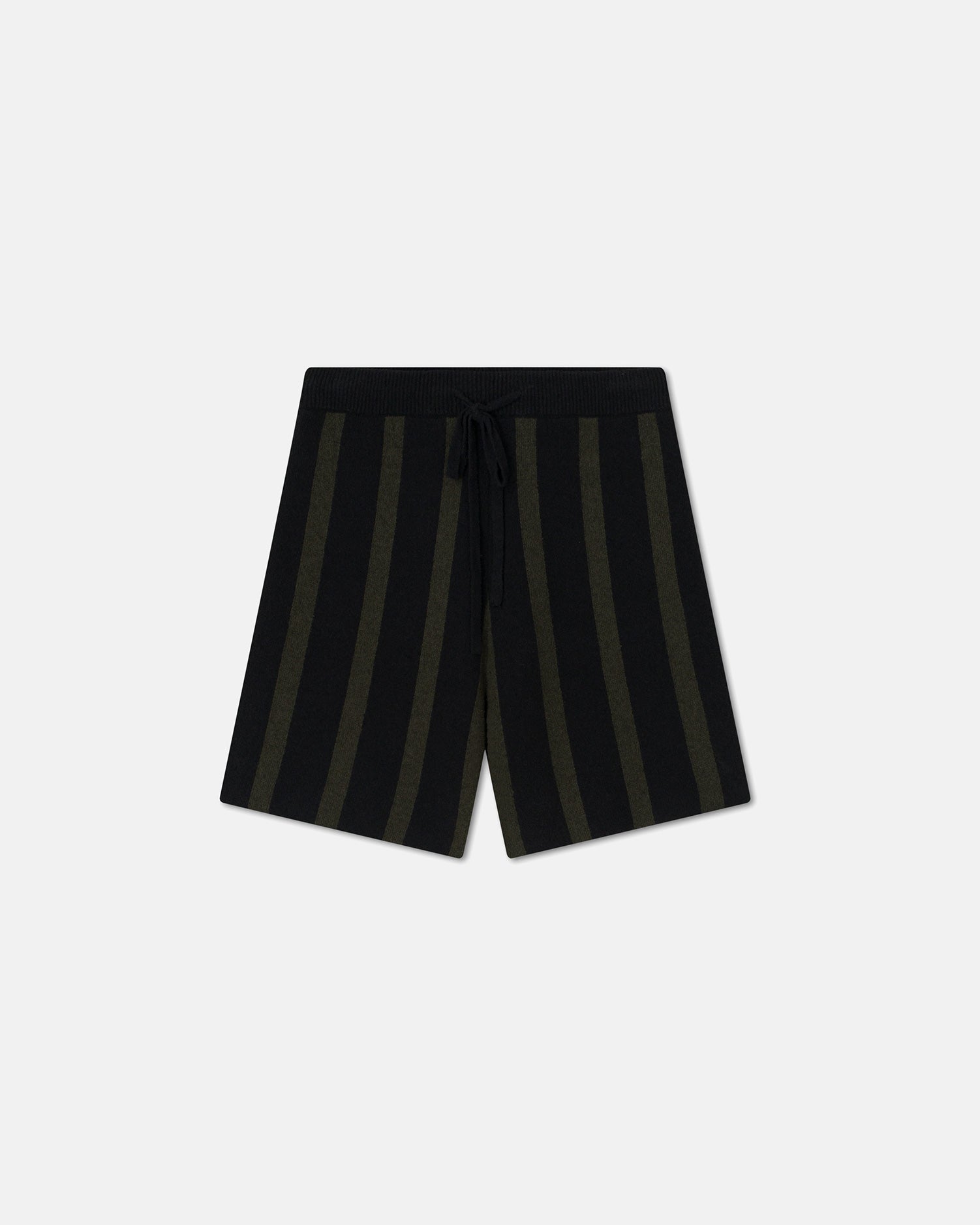 Walter Striped Terry-Knit Shorts | Stripe Dark Khaki Black