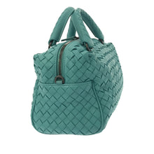 Bottega Veneta | Pre-Owned Intrecciato Satchel | Blue/Aqua