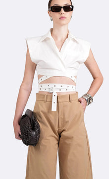 Terry Crop | White
