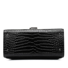 Saint Laurent | Pre-Owned Medium Crocodile Embossed Cassandra Top Handle Bag | Black