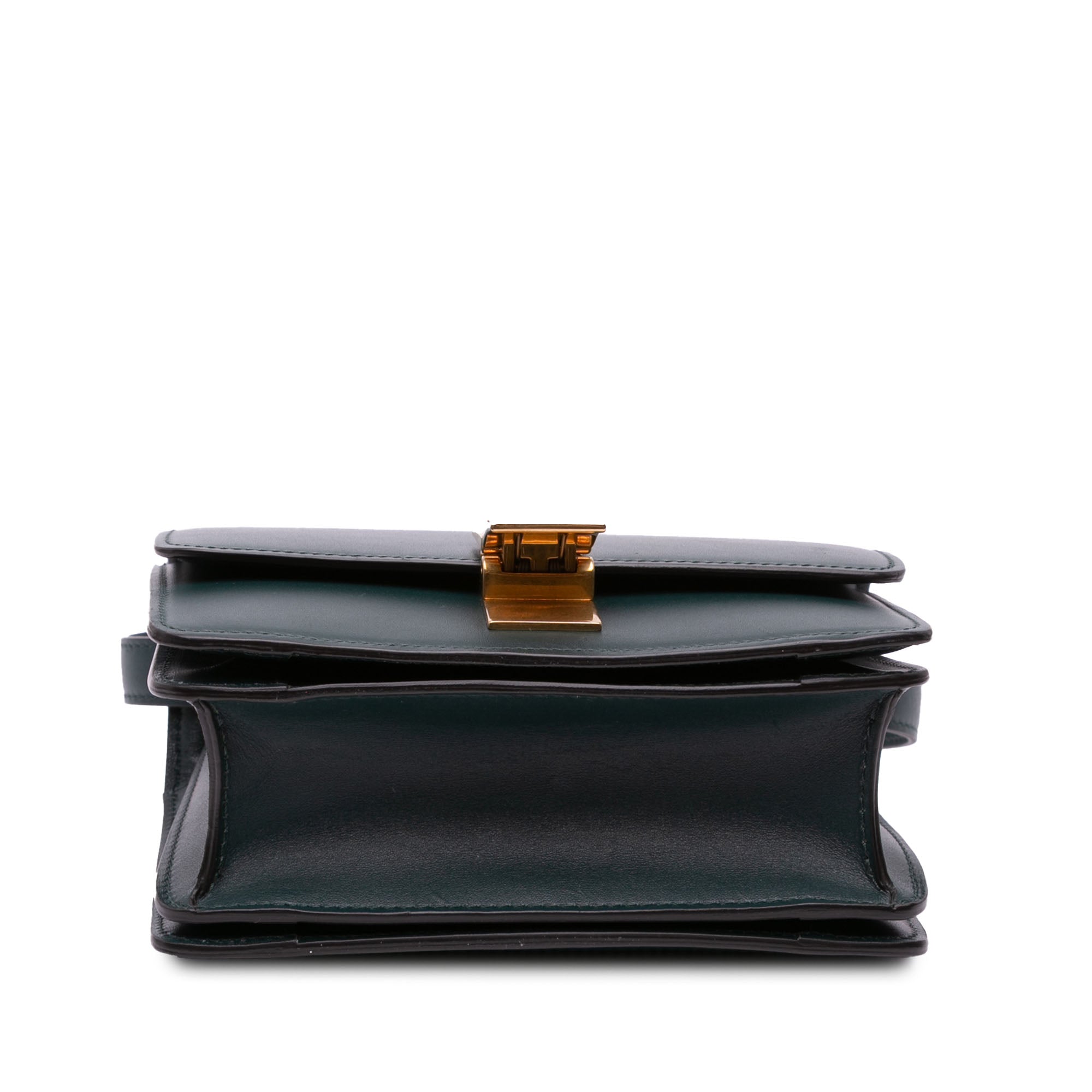 Celine | Pre-Owned Small Calfskin Classic Box | Green/Dark Green