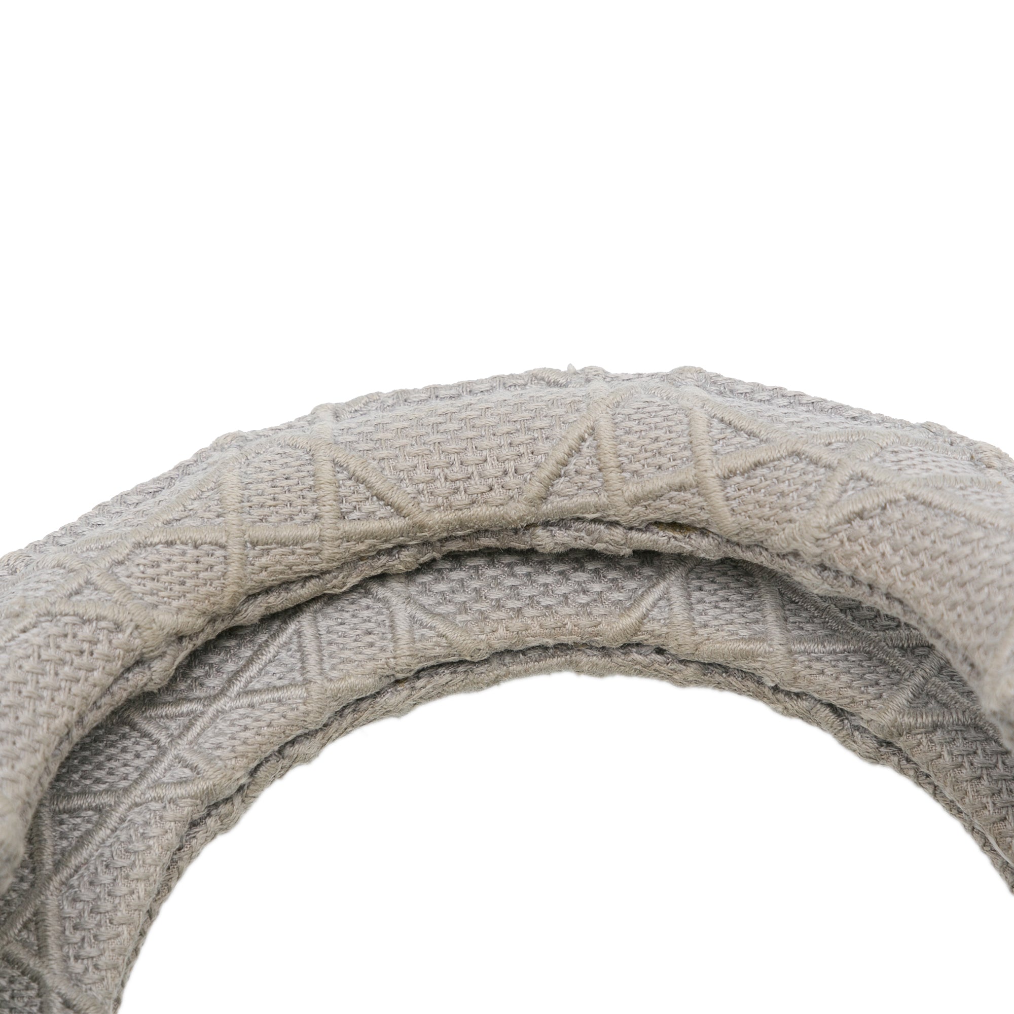 Dior | Pre-Owned Medium Canvas Cannage Lady D Lite - III | Gray/Light Gray