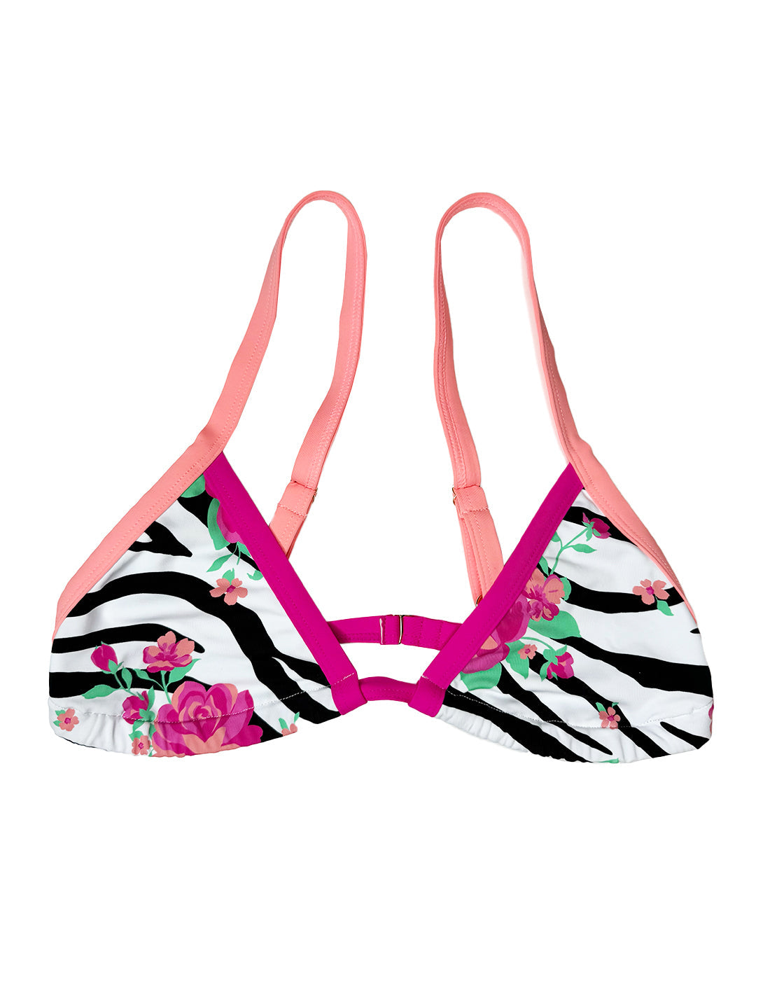Alex Micro Triangle Top | Zebra Rose