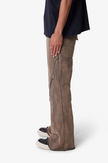 Zipper Flare Sweatpants | Olive