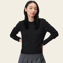 Womens | Mila Cashmere Boxy Crop Sweater | Black