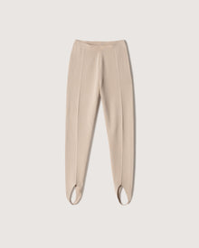 Lia Knitted Stirrup Pants | Beige