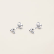 Womens | 14K Solid White Gold | Triplet Studs | 0.24 CTW Diamonds