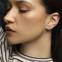 Womens | Sphere Studs | 14K Solid White Gold