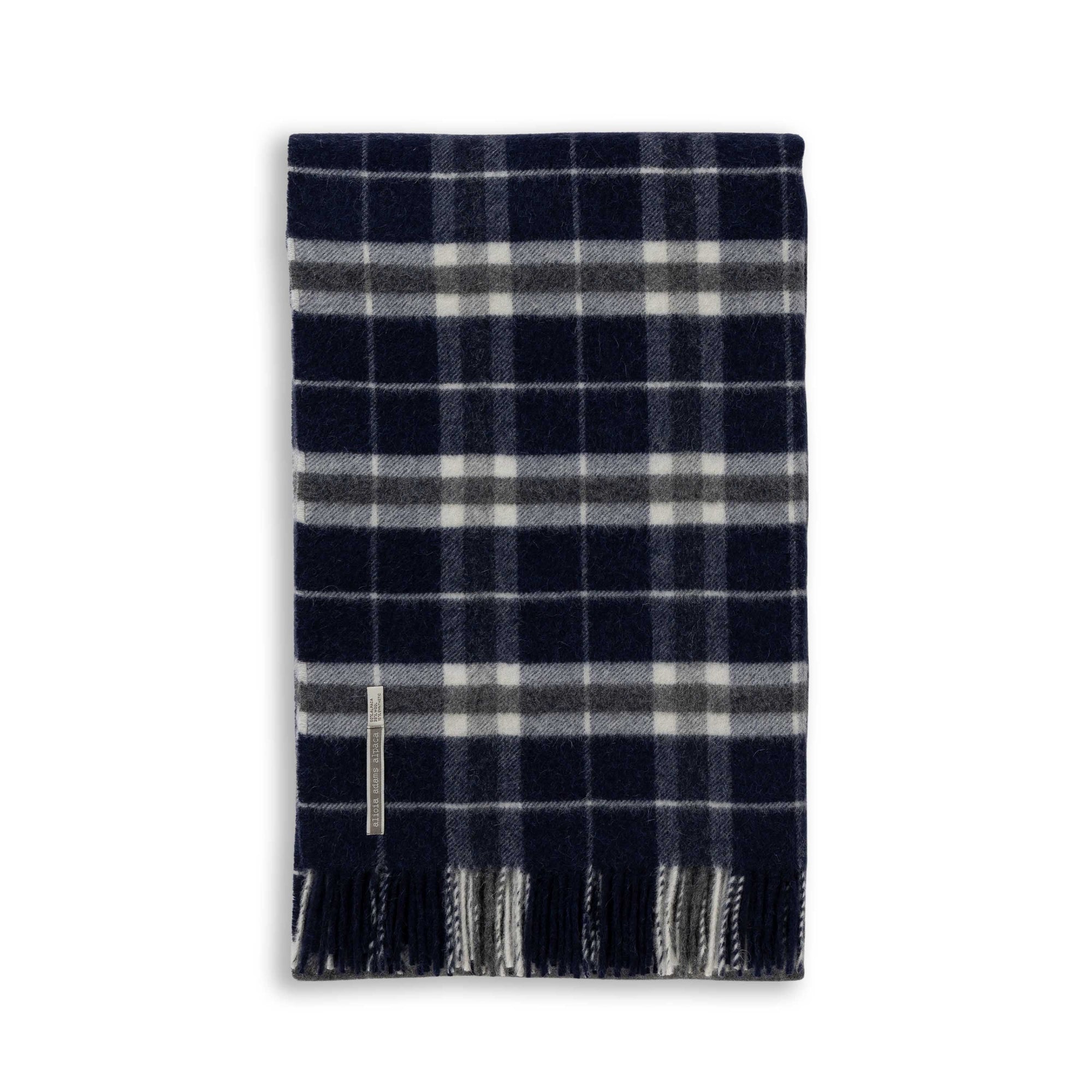Home | Wellington Throw | Navy / Ivory