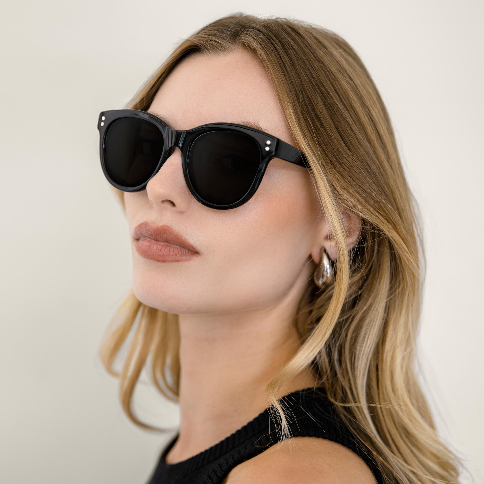 Unisex | Sasha Oversized Italian Acetate Sunglasses | Black