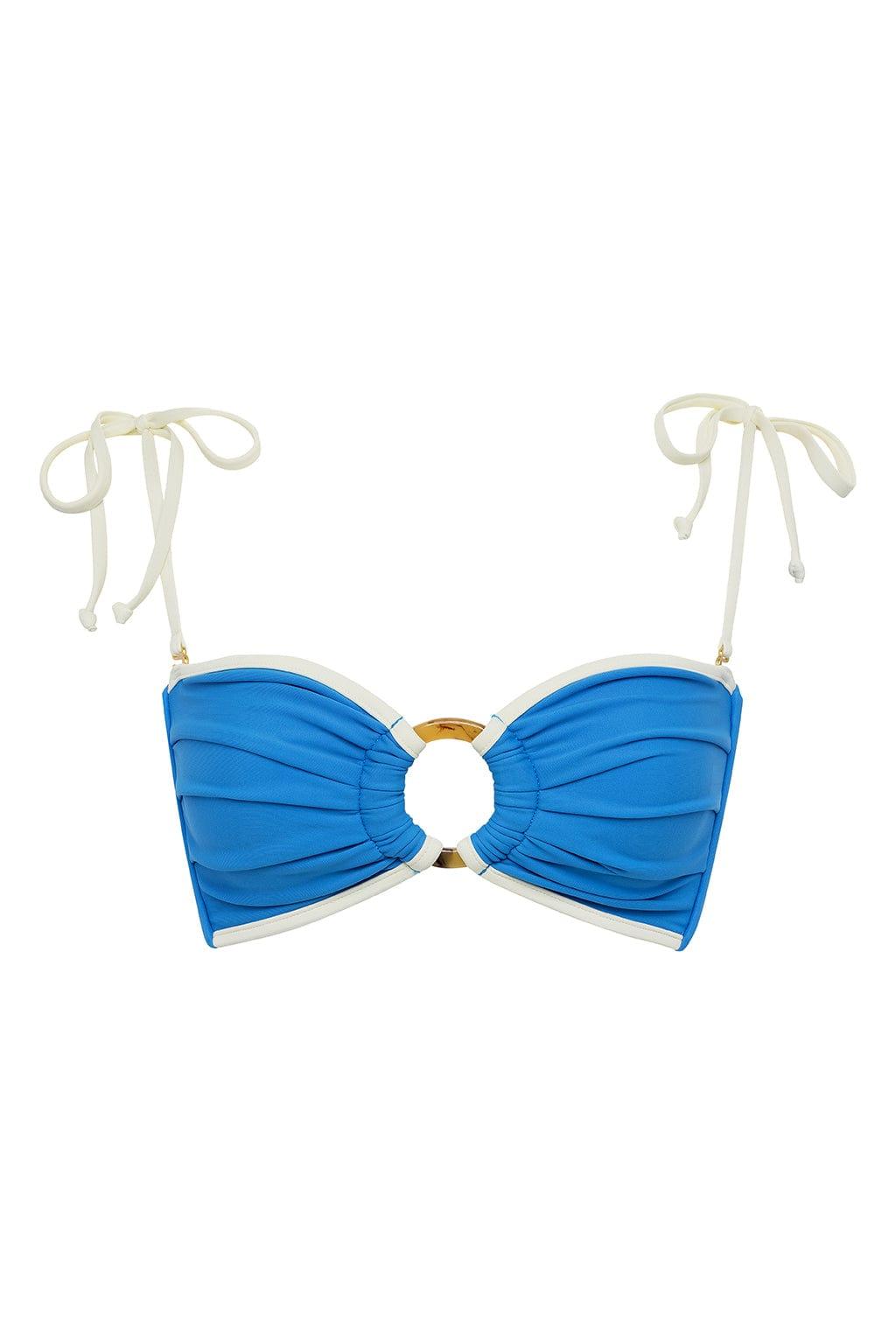 Tori Ties Bandeau Bikini Top | Asul Cream Binded