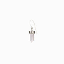 Awe Inspired Earrings Sterling Silver / Single Crystal Quartz Wire Earrings