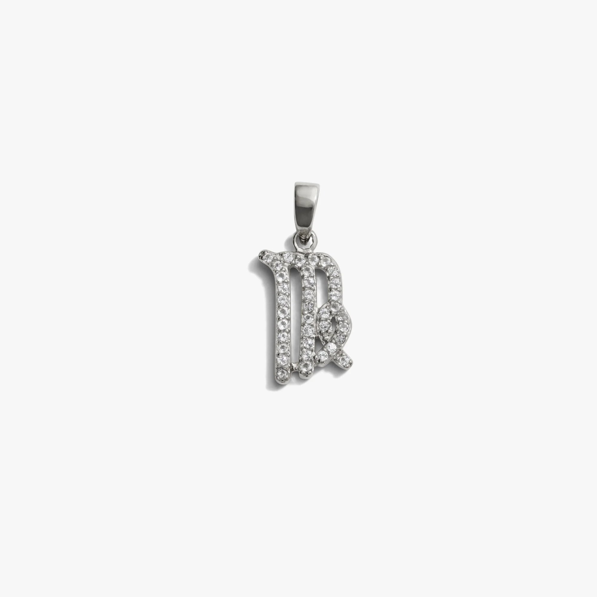 Awe Inspired Pendants Sterling Silver / Virgo / Mini Zodiac Gemstone Amulet