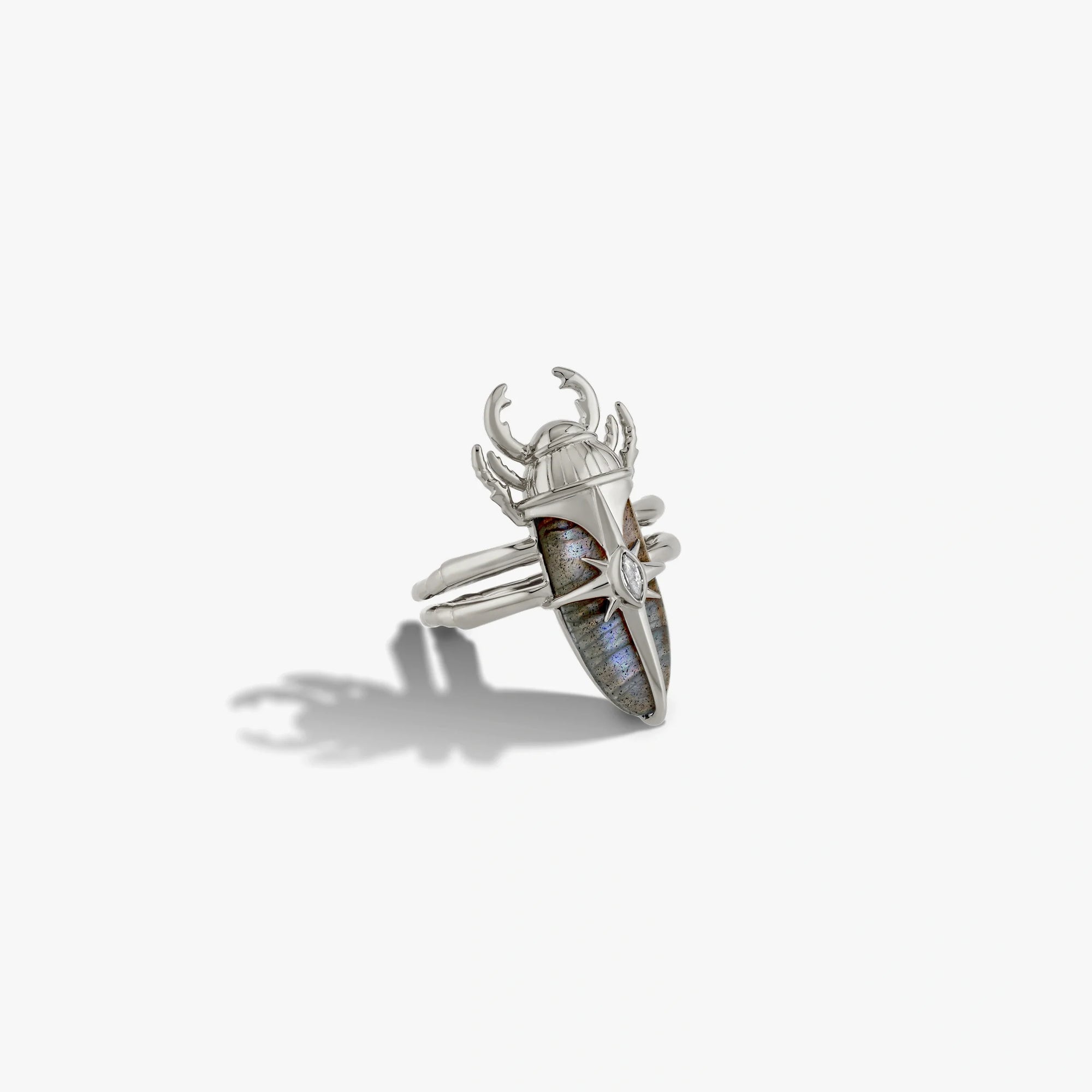 Awe Inspired Rings Labradorite Beetle Ring