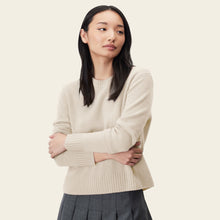 Womens | Mila Cashmere Boxy Crop Sweater | Ivory