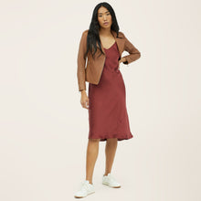 Womens | Lou Lightweight Lambskin Leather Jacket | Cognac