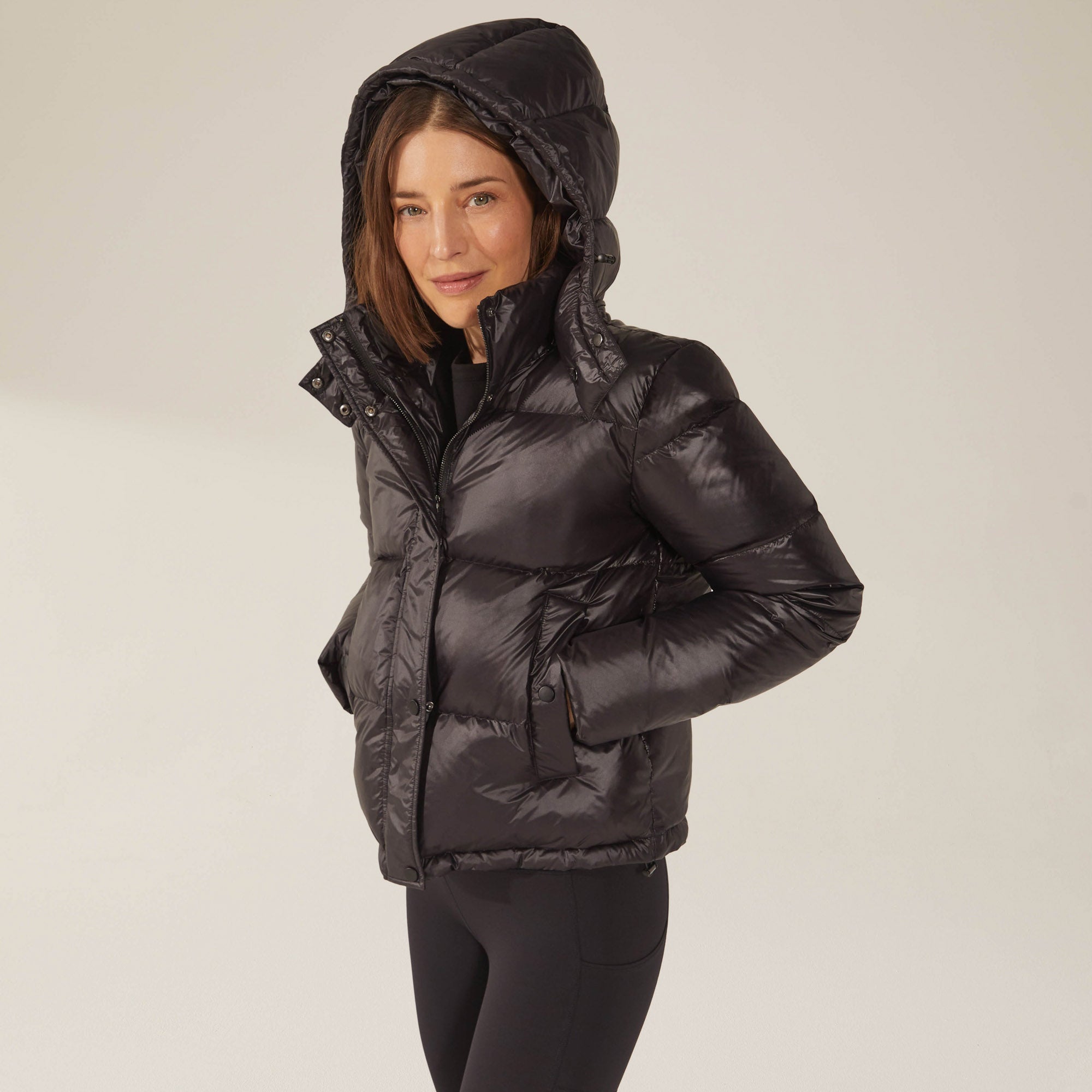 Womens | Adeline Hooded Down Puffer Jacket | Black