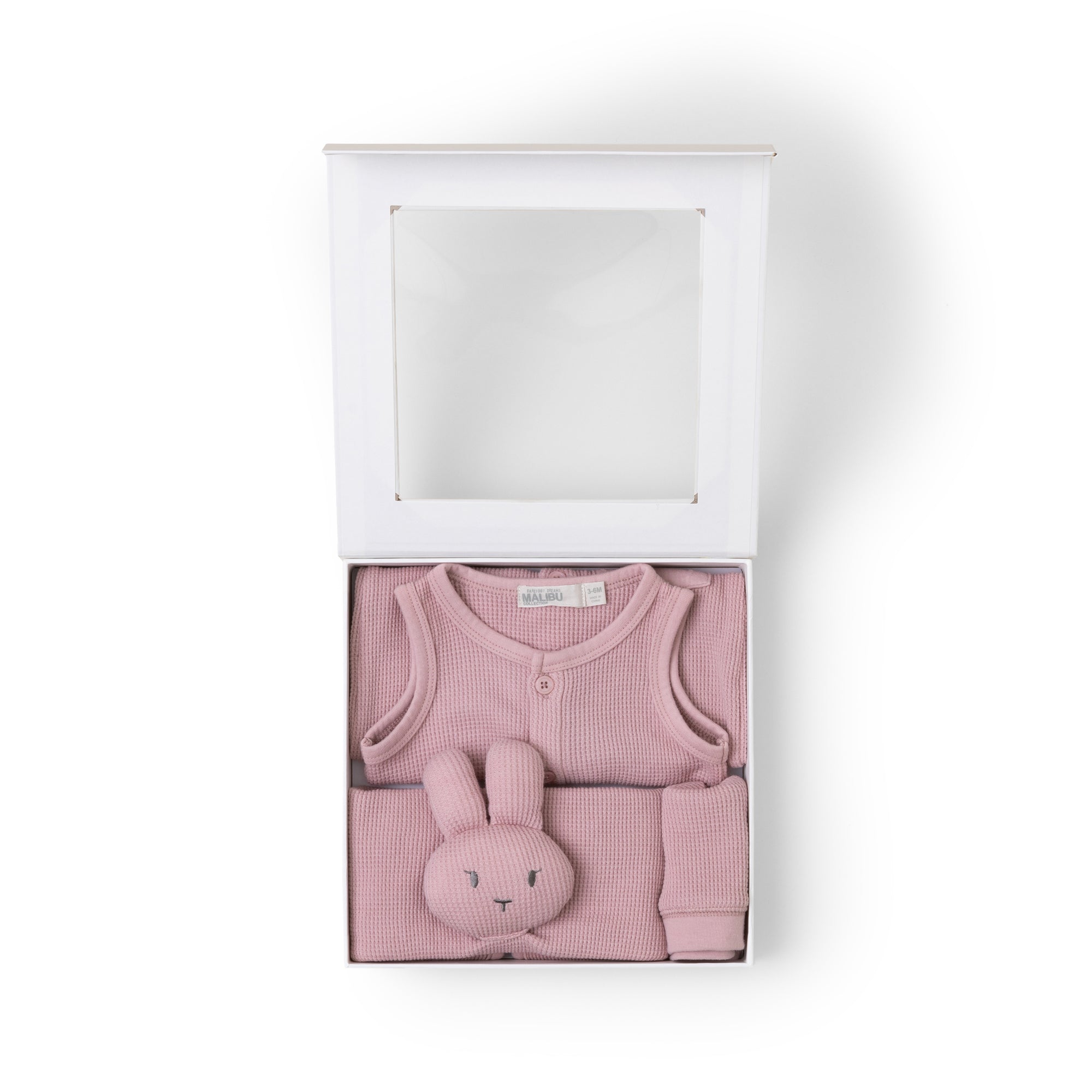 Malibu Collection Baby Waffle Onesie Set | Teaberry