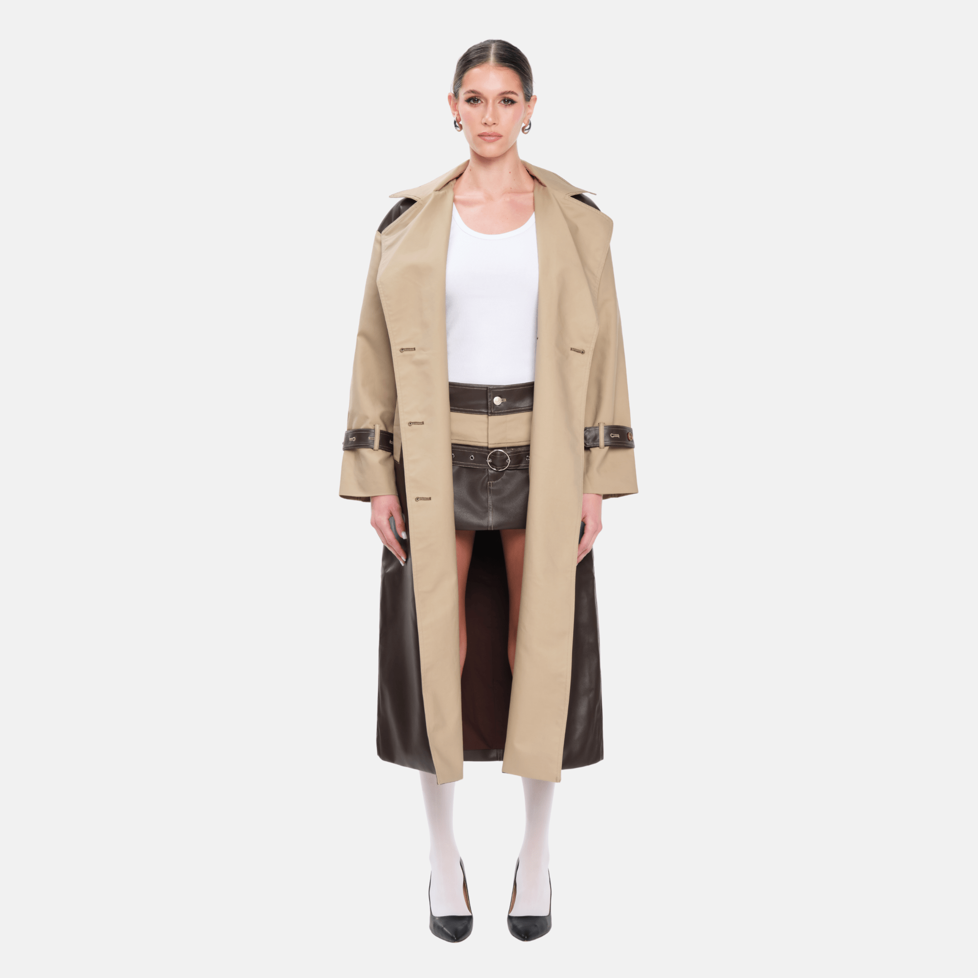 OW Collection BETTY Skirt Skirt 231 - Tan/Brown