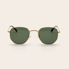 Womens | Nico Hexagonal German Stainless Steel Sunglasses | Gold