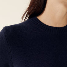 Womens | Mila Cashmere Boxy Crop Sweater | Navy