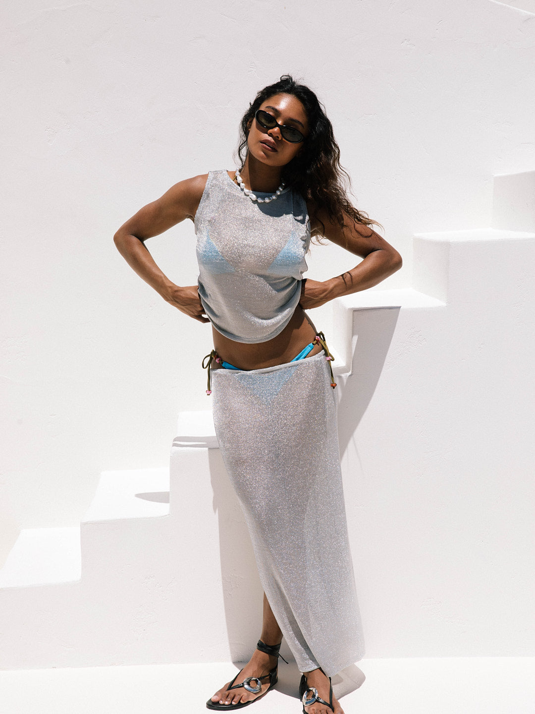 Moonlight Tank | Metallic Silver