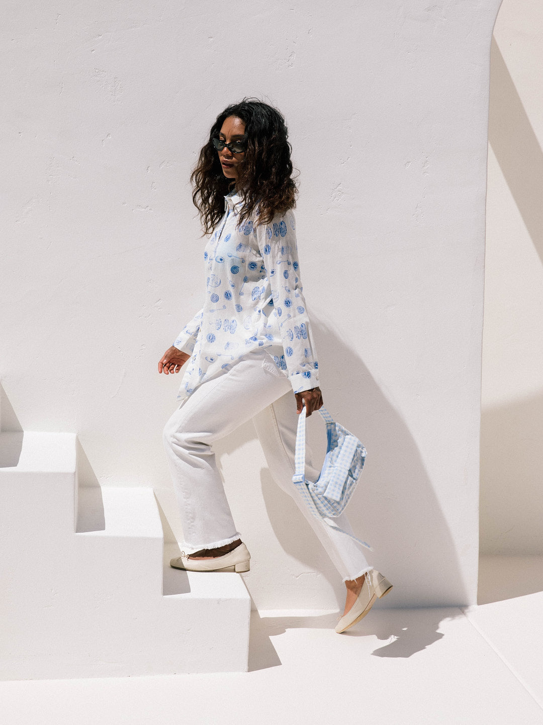 Tessa Button Down | Caviar Dreams Blue Multi