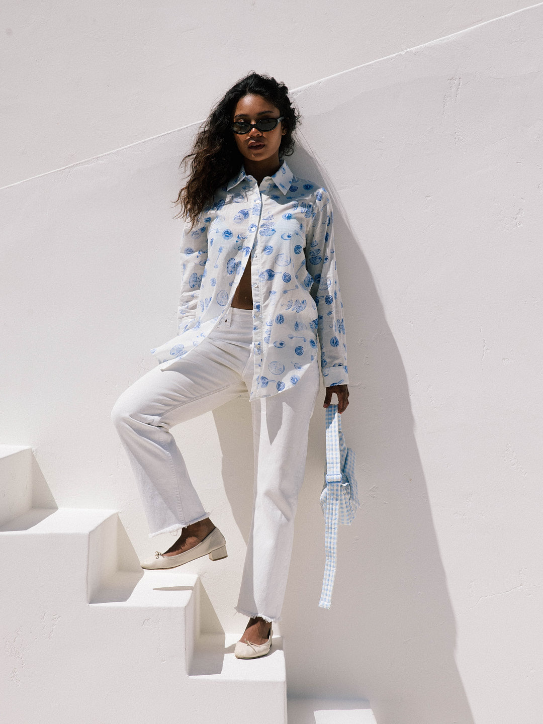 Tessa Button Down | Caviar Dreams Blue Multi